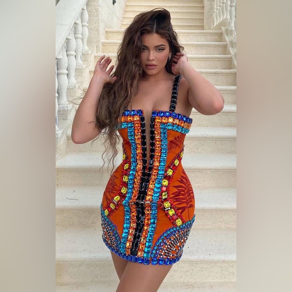 Balmain Crystal Embellished Dress Size FR 36 USA 4  $24500